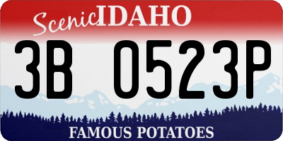 ID license plate 3B0523P