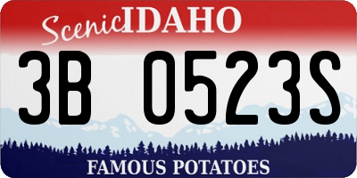 ID license plate 3B0523S