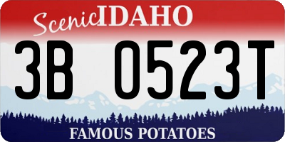 ID license plate 3B0523T