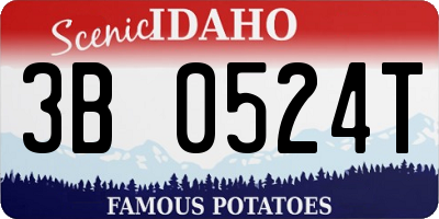 ID license plate 3B0524T