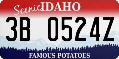 ID license plate 3B0524Z