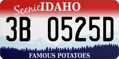 ID license plate 3B0525D
