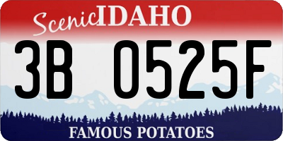 ID license plate 3B0525F