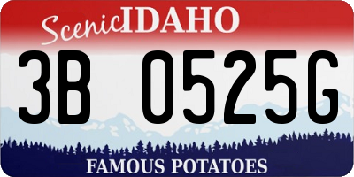 ID license plate 3B0525G