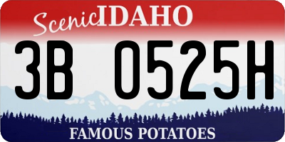 ID license plate 3B0525H