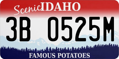 ID license plate 3B0525M