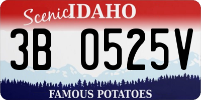 ID license plate 3B0525V