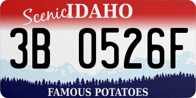 ID license plate 3B0526F