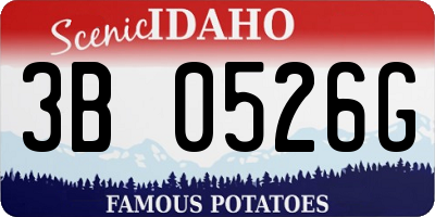 ID license plate 3B0526G