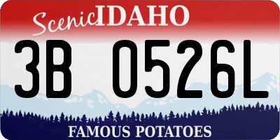 ID license plate 3B0526L