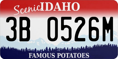 ID license plate 3B0526M