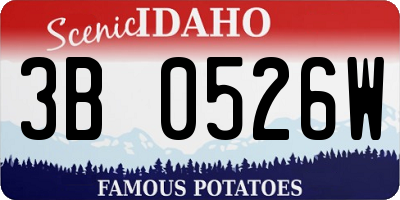 ID license plate 3B0526W