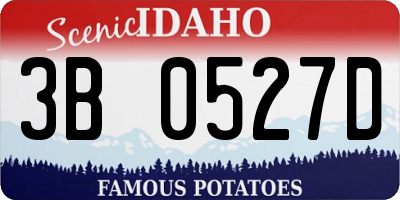 ID license plate 3B0527D