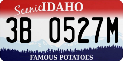 ID license plate 3B0527M