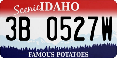 ID license plate 3B0527W