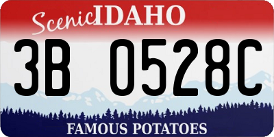 ID license plate 3B0528C