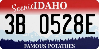 ID license plate 3B0528E