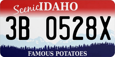 ID license plate 3B0528X