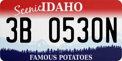 ID license plate 3B0530N