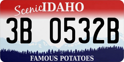 ID license plate 3B0532B