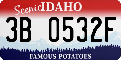 ID license plate 3B0532F