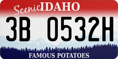 ID license plate 3B0532H
