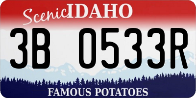 ID license plate 3B0533R