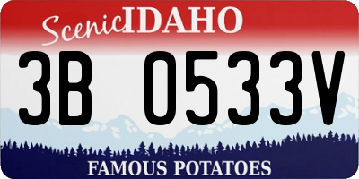 ID license plate 3B0533V