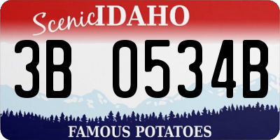 ID license plate 3B0534B