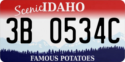 ID license plate 3B0534C