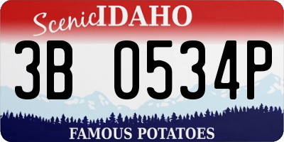 ID license plate 3B0534P