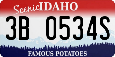 ID license plate 3B0534S