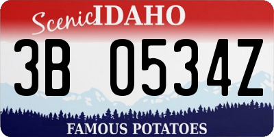 ID license plate 3B0534Z