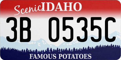 ID license plate 3B0535C