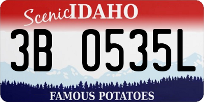 ID license plate 3B0535L