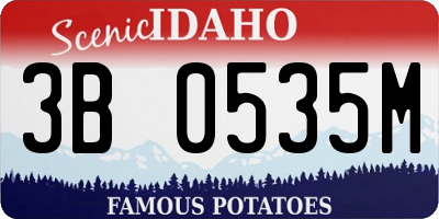 ID license plate 3B0535M