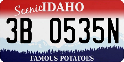 ID license plate 3B0535N