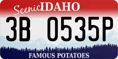 ID license plate 3B0535P