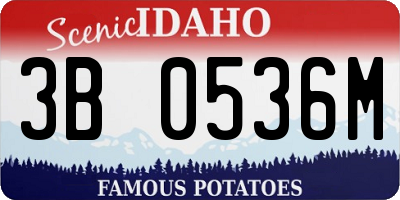 ID license plate 3B0536M