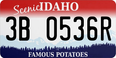 ID license plate 3B0536R