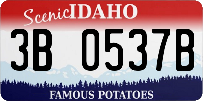 ID license plate 3B0537B
