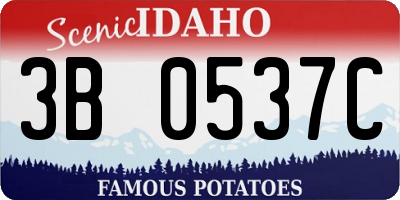 ID license plate 3B0537C