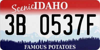ID license plate 3B0537F