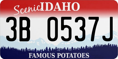 ID license plate 3B0537J