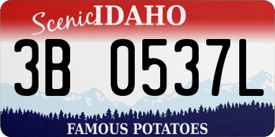 ID license plate 3B0537L