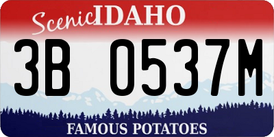ID license plate 3B0537M