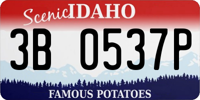 ID license plate 3B0537P
