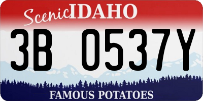 ID license plate 3B0537Y