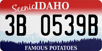 ID license plate 3B0539B