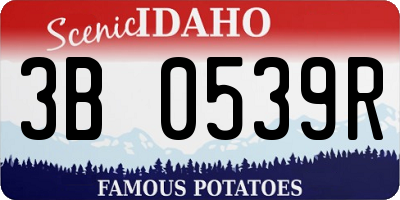 ID license plate 3B0539R